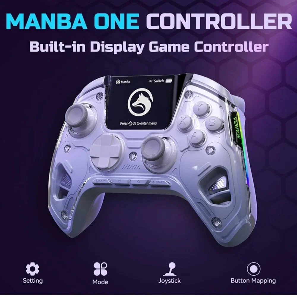 Manba One Built-in Display Wireless Controller for PC/Switch   New Open Box